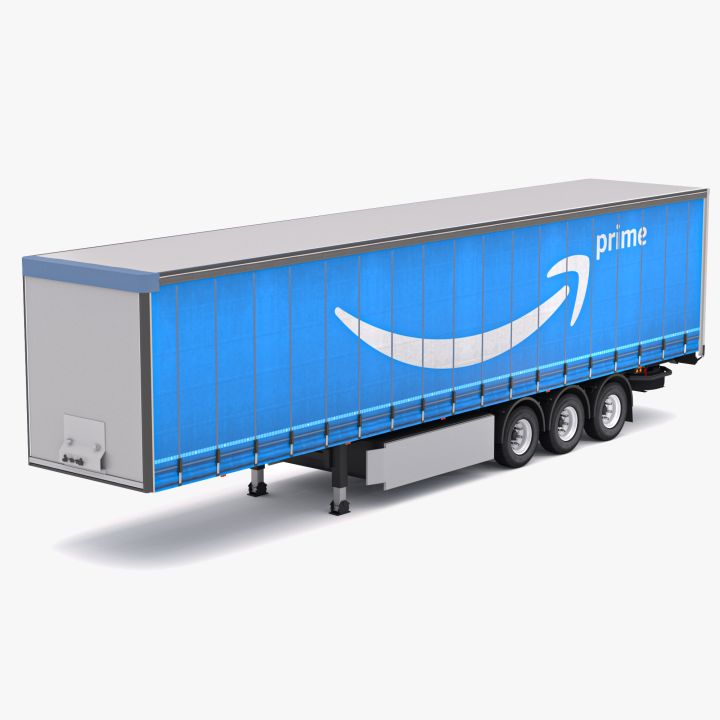 Semi Trailer Amazon Curtainsider 3d models