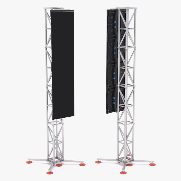 Led Video Wall v2 P2 with Truss 3d models