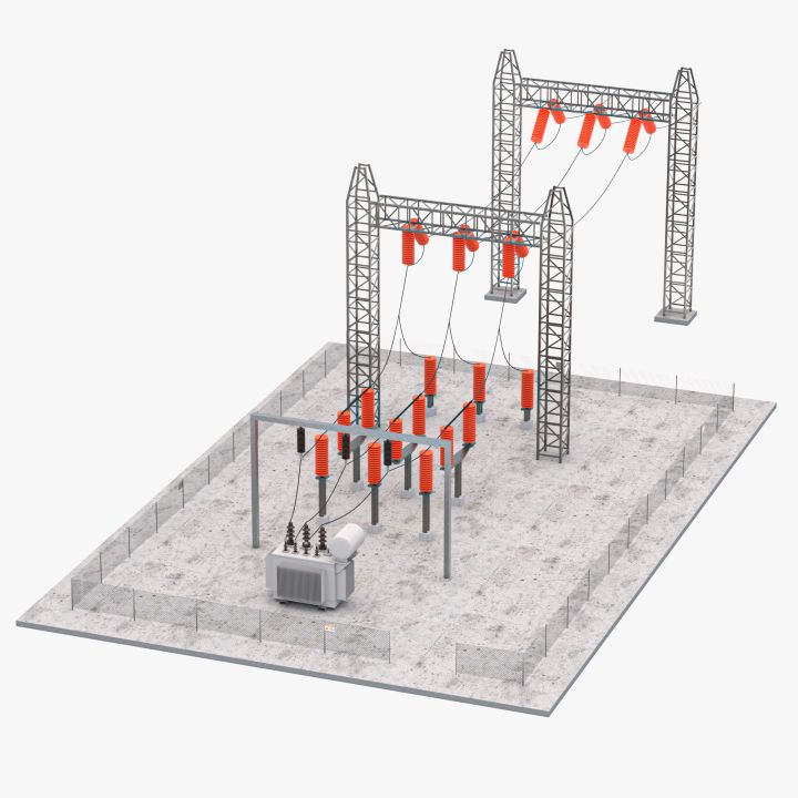 Electrical Substation v3 3d models