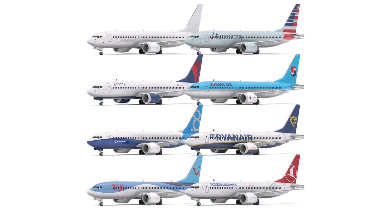 Boeing 737-800 MAX Collection 3d models