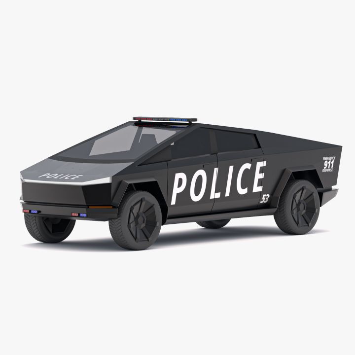 Tesla Police Cybertruck 3d models